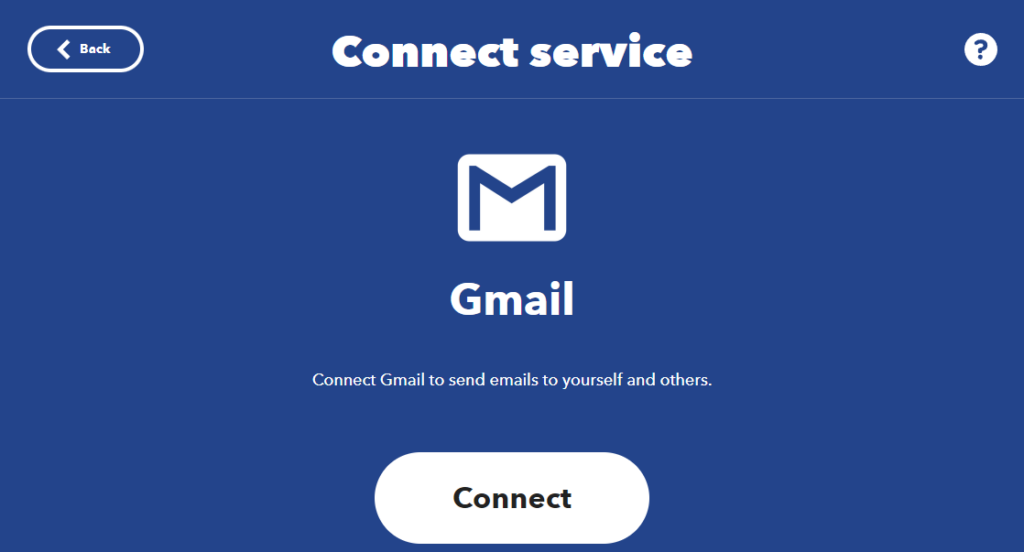 Verbinden Sie sich jetzt mit Ihrem Gmail Konto (Connect anwählen).